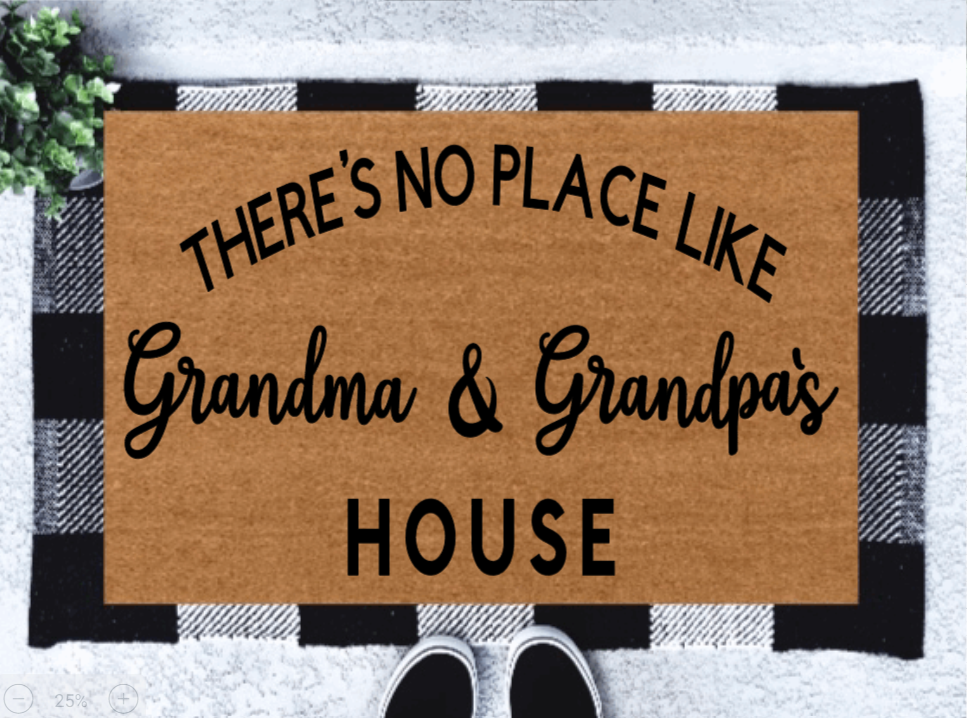 There's No Place Like Grandma and Grandpa's Doormat, Home Decor