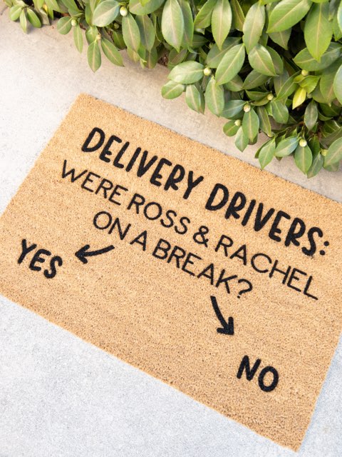 Ross and Rachel Doormat | Friends Funny Doormat