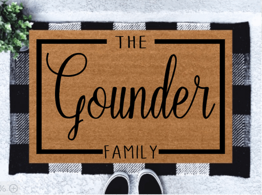 Custom Family Doormat