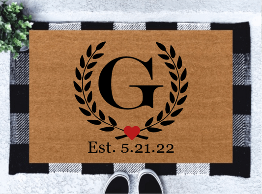 Monogram Family Doormat