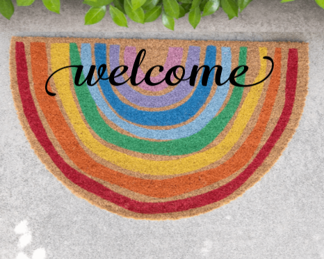Welcome Rainbow Doormat | LGBT Doormat