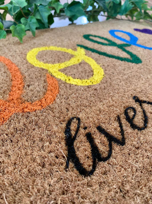 Love lives here doormat | LGBT doormat