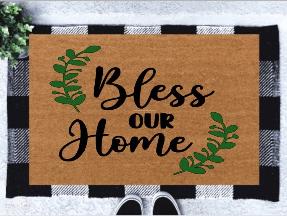 Large Entrance Mat Thankful Grateful Blessed Funny Doormat Indoor