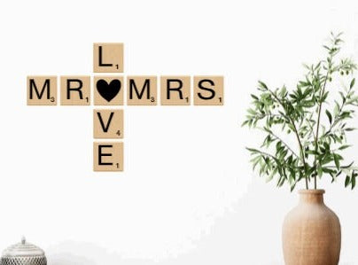 Mr & Mrs | Scrabble Wall Tiles