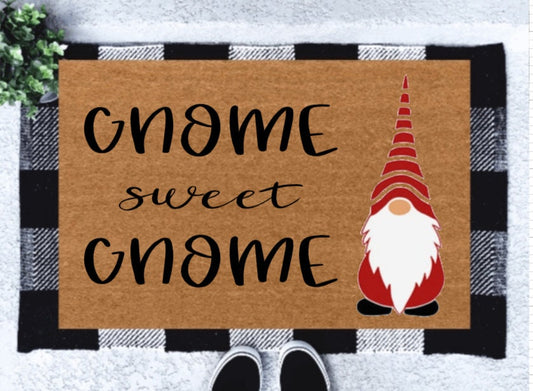 Gnome Sweet Gnome Doormat | Valentine Decor