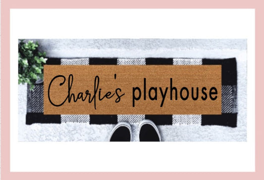 Playhouse Skinny Doormat | Custom Narrow Doormat