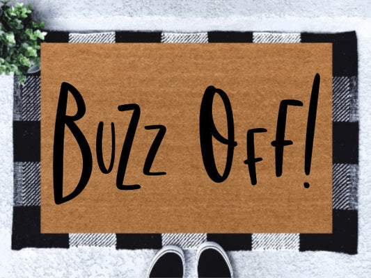 Buzz Off Doormat | Grinch Doormat