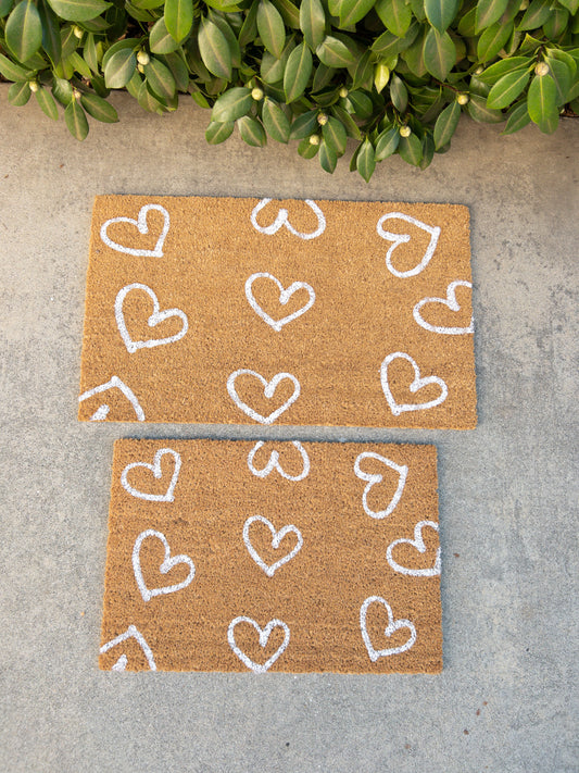 Heart Pattern Valentine Doormat