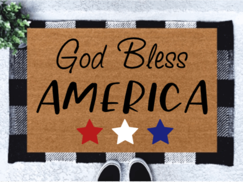 God Bless America Doormat