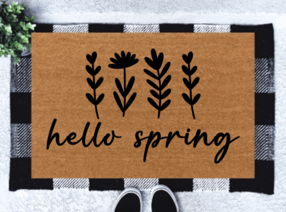 Hello Spring Welcome Doormat