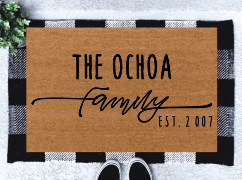Custom Family Doormat | Personalized Family Name