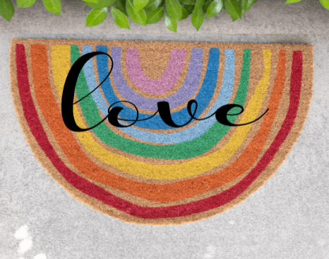 Rainbow Love Doormat | LGBT