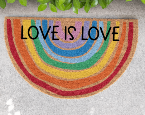 Love Is Love Doormat | LGBT Rainbow Mat