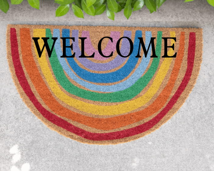Welcome Rainbow Doormat | LGBT Doormat