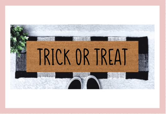 Trick or treat Doormat | Halloween Skinny Doormat