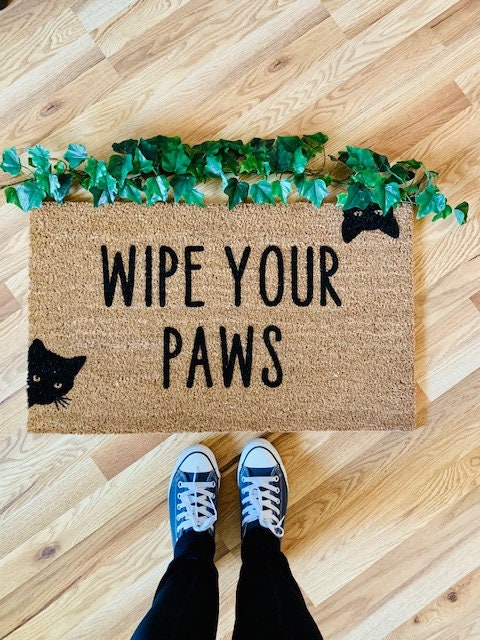 Wipe Your Paws Doormat | Cat Doormat