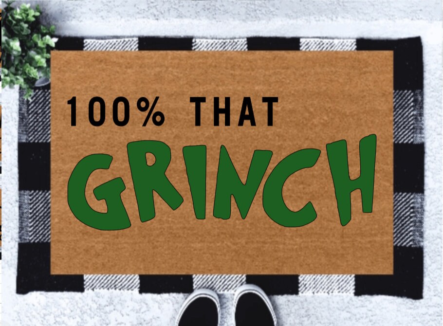 The Grinch Doormat | 100% That Grinch Mat