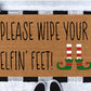 Elfin' Feet Funny Doormat