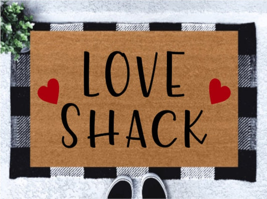 Love Shack Valentine Doormat