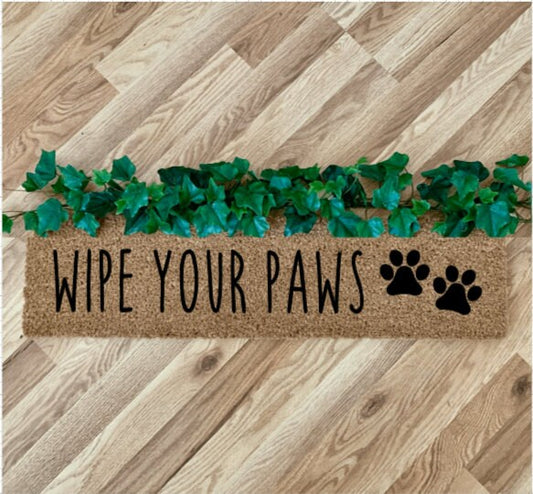 Wipe Your Paws Skinny Doormat | Narrow Doormat