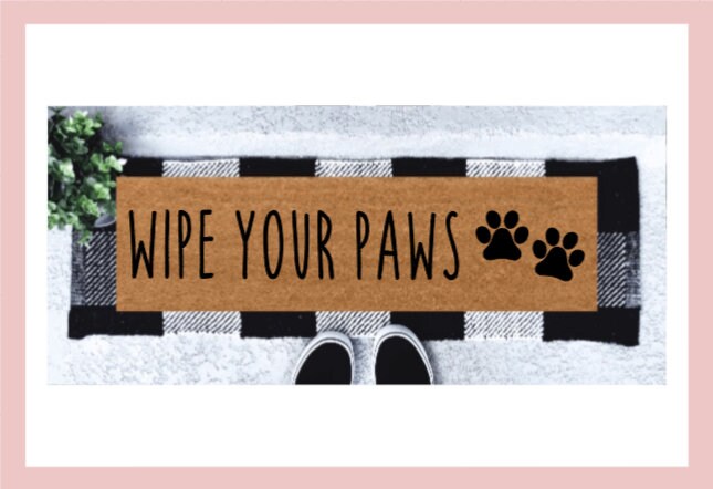 Wipe Your Paws Skinny Doormat | Narrow Doormat