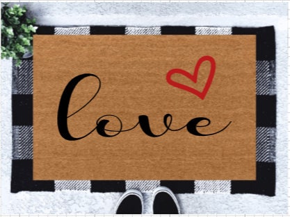 Love Doormat | Valentine Mat