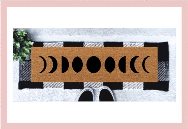 Moon Phases Skinny Doormat |  Narrow Doormat