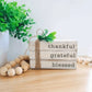 Thankful Grateful Blessed Stacked Books | Farmhouse Stacked Books