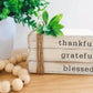 Thankful Grateful Blessed Stacked Books | Farmhouse Stacked Books