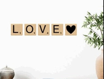 Love/Home Scrabble Wall Tiles | Large Scrabble Tiles