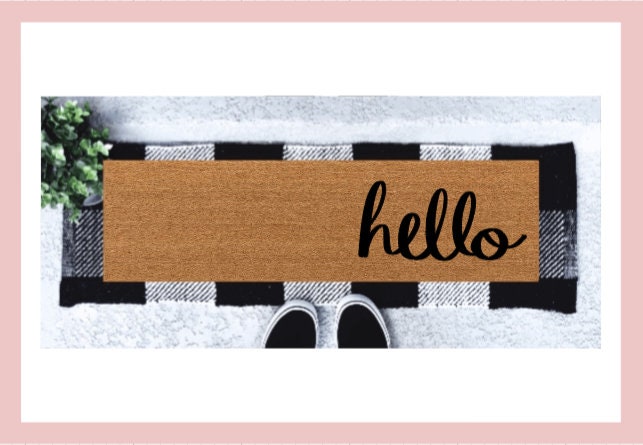 Hello Skinny Doormat | Hello Narrow Doormat