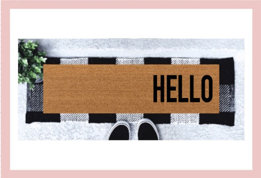Hello Skinny Doormat | Hello Narrow Doormat